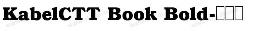 KabelCTT Book Bold字体转换